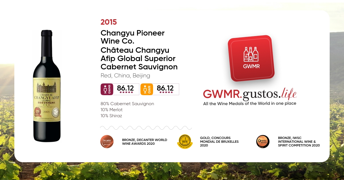 Château Changyu Afip Global Superior Cabernet Sauvignon 2015 